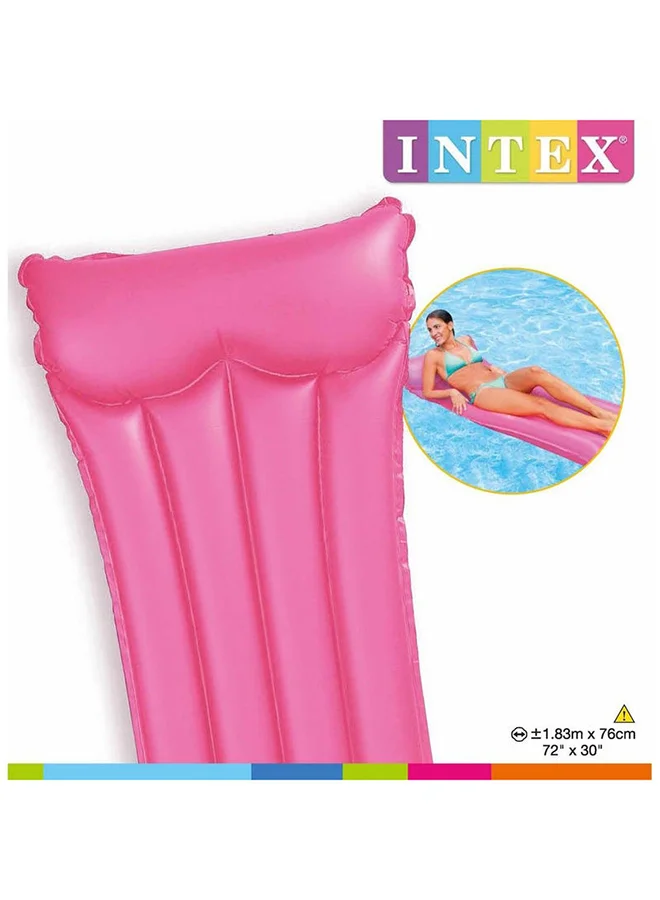 INTEX Neon Frost Air Floating Mat - Assorted 1.83x76cm