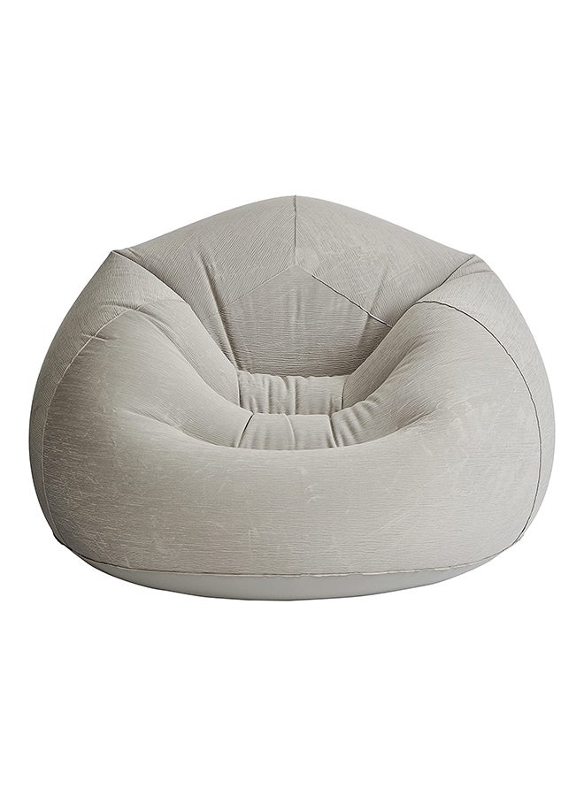 انتكس كرسي مريح من الفينيل بدون حبيبات قابل للنفخ للأماكن الداخلية والخارجية رمادي 107x104x69سم - Image 2