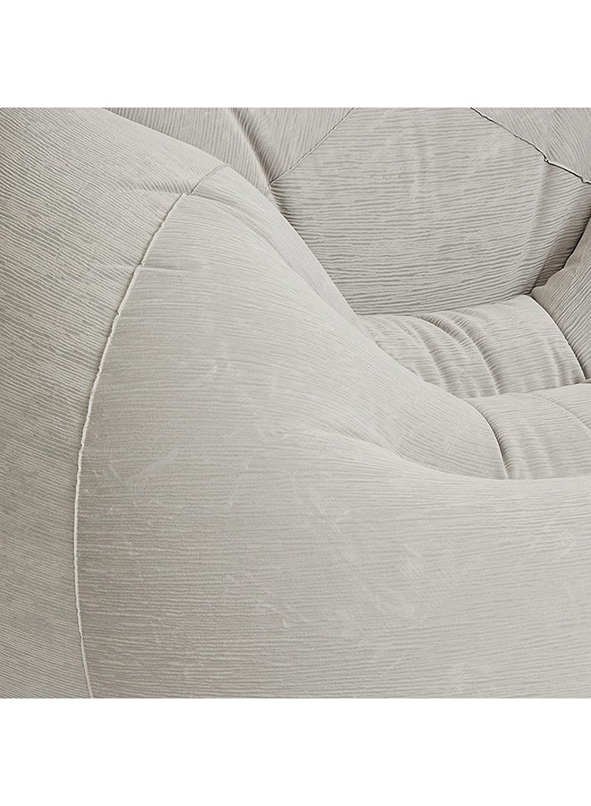 انتكس كرسي مريح من الفينيل بدون حبيبات قابل للنفخ للأماكن الداخلية والخارجية رمادي 107x104x69سم - Image 5