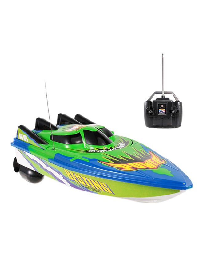 Flytec Double Propeller Design Radio Controlled Electric Racing Boat for Kids 38x14x13cm - Image 1