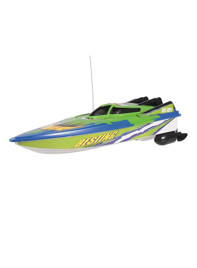 Flytec Double Propeller Design Radio Controlled Electric Racing Boat for Kids 38x14x13cm - Image 3