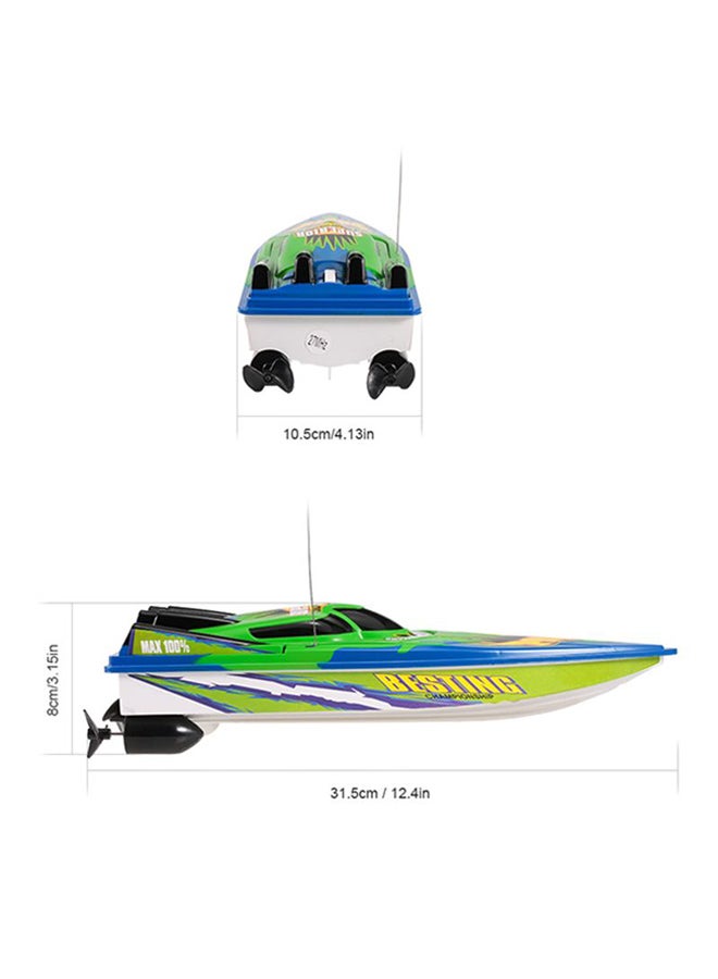 Flytec Double Propeller Design Radio Controlled Electric Racing Boat for Kids 38x14x13cm - Image 4