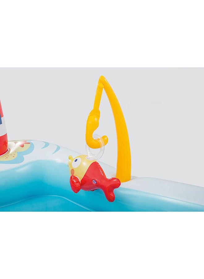 INTEX Unique Design Water Slide Play Center Inflatable Swimming Fishing Pool 188x218x99cm  - Image 3