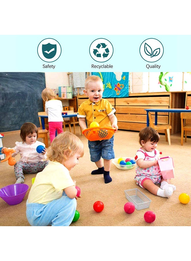 100-Piece Colorful Soft Plastic Ocean Fun Ball Tent Swim Pit Toy Game Set - Image 4