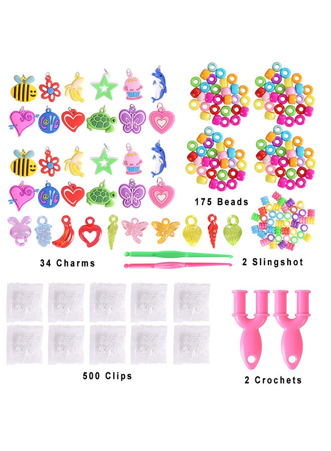 1646-Piece Mega Refill Bracelet Making Kit In 28 Bright Colors Portable  - Image 4
