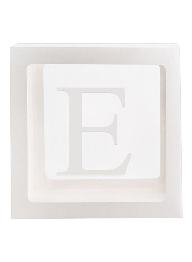 Letter E Transparent Balloon Decoration Box DT1070 30x30x30cm  - Image 1