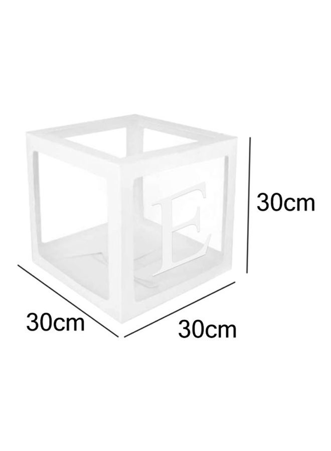 Letter E Transparent Balloon Decoration Box DT1070 30x30x30cm  - Image 2