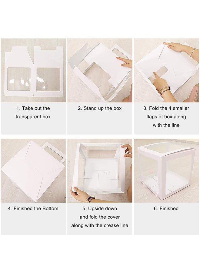 Letter E Transparent Balloon Decoration Box DT1070 30x30x30cm  - Image 3