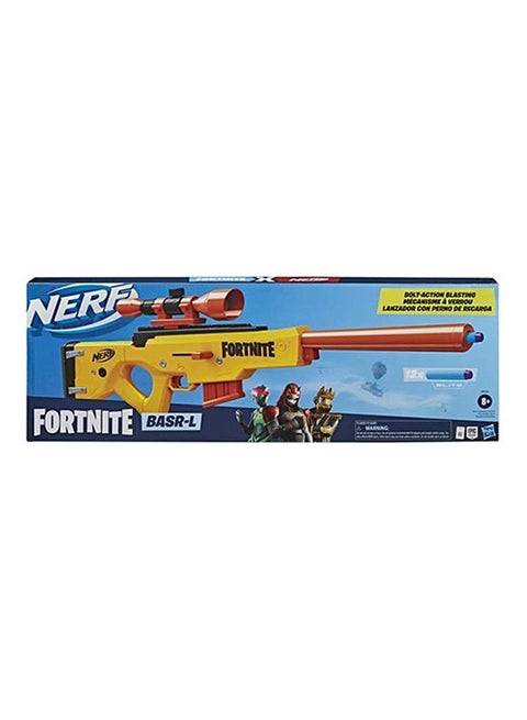Nerf Fortnite Basr-L Bolt Action, Clip Fed Blaster -- Includes Removable Scope, 6-Dart Clip And 12 Official Nerf Elite Darts 6.7x76.2x26cm