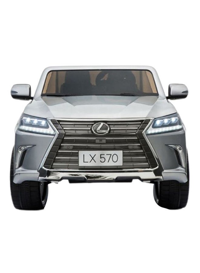 Megastar - Lexus LX 570 Ride-On Car Silver 134x85x63cm - Image 1