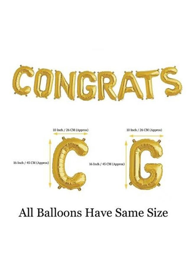 Goldedge - Congrats Letter Designed Balloon 16inch - Image 1