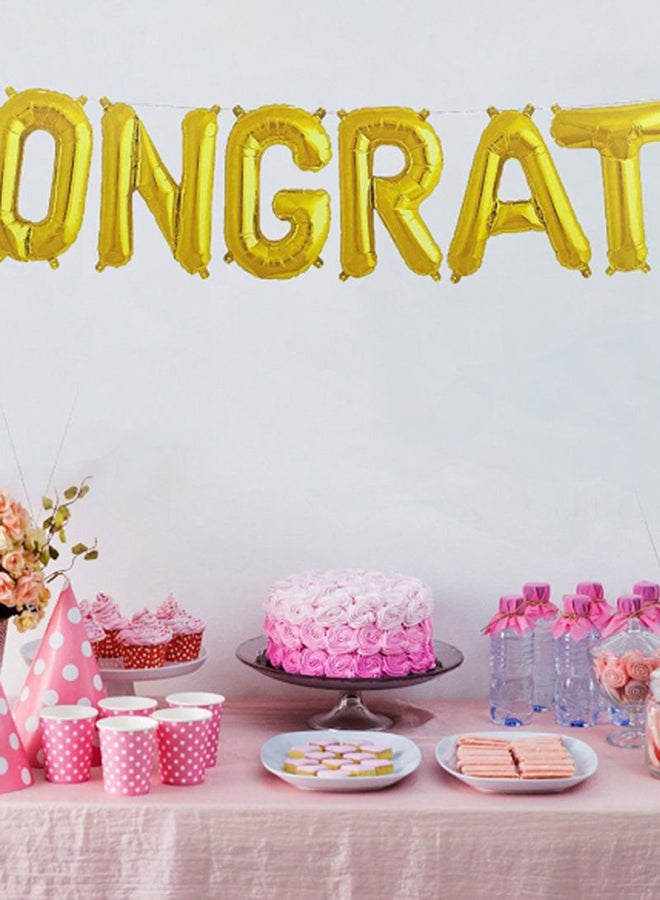 Goldedge - Congrats Letter Designed Balloon 16inch - Image 1