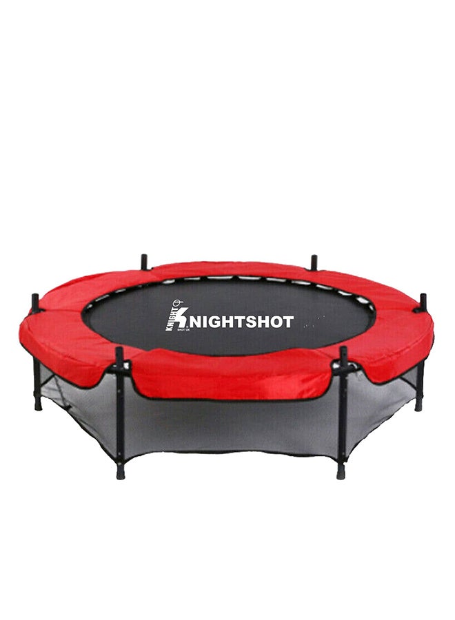 AGD - Super Bounceable Round Trampoline With Safety Enclosure Net For Safe And Secure Fun Time 140x160cm - Image 1