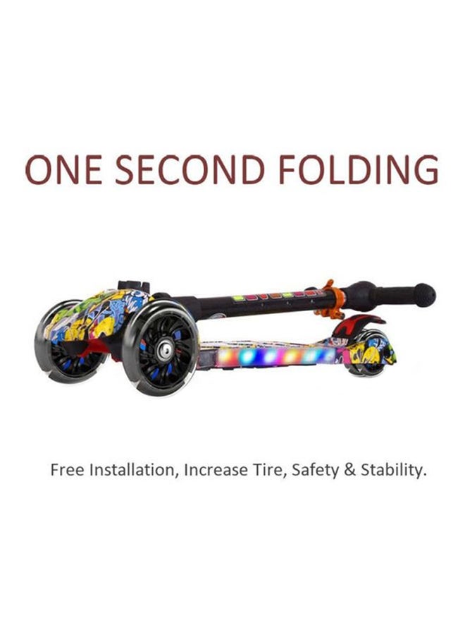 Cool Baby 3-Wheel LED Light Up Adjustable Foldable Scooter Multicolour 60x65x28cm - Image 2