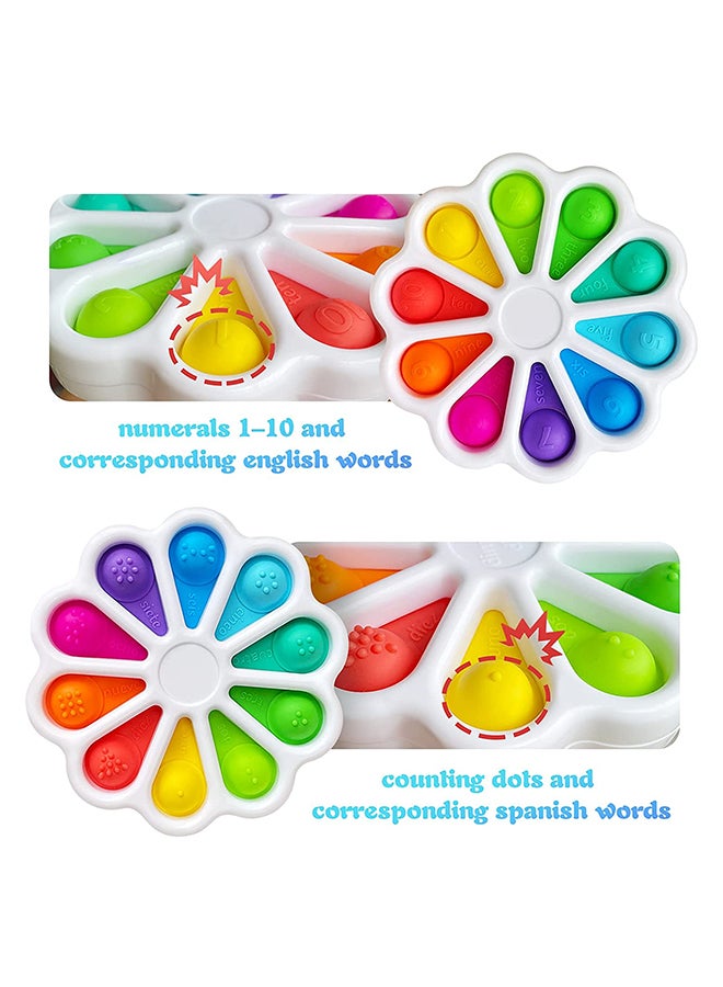 Flower Fidget  Sensory Simple Dimple Toy 5.9x5.9x0.98cm