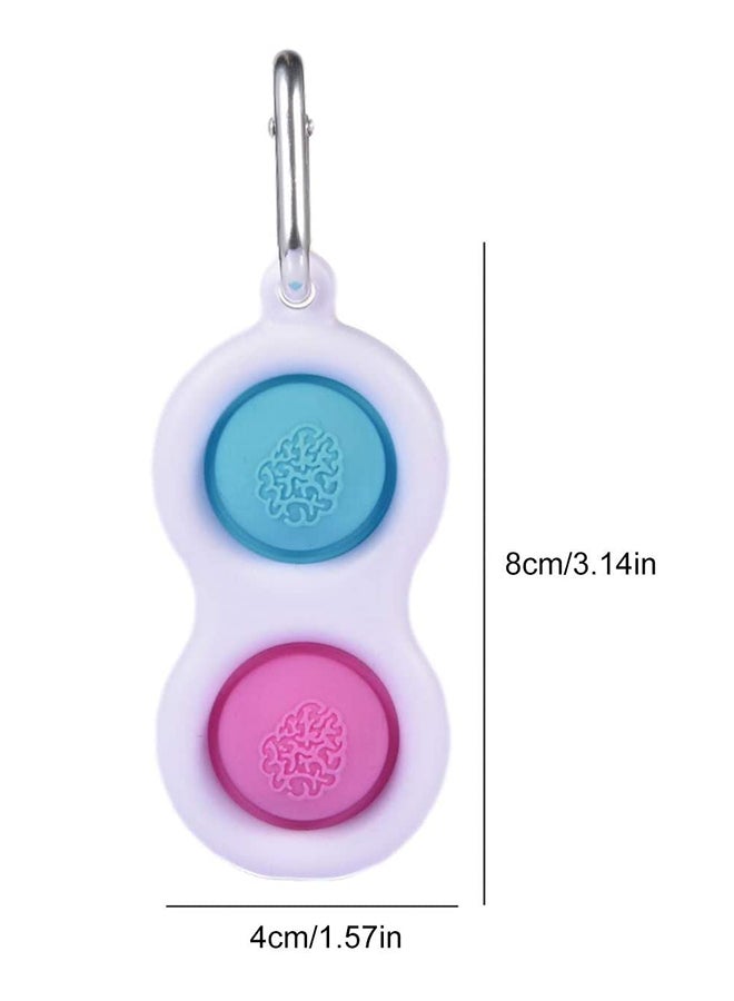 Push Pop Bubble Sensory Stress Relief Non-Toxic And Tasteless Fidget Keychain Toy 8x4cm
