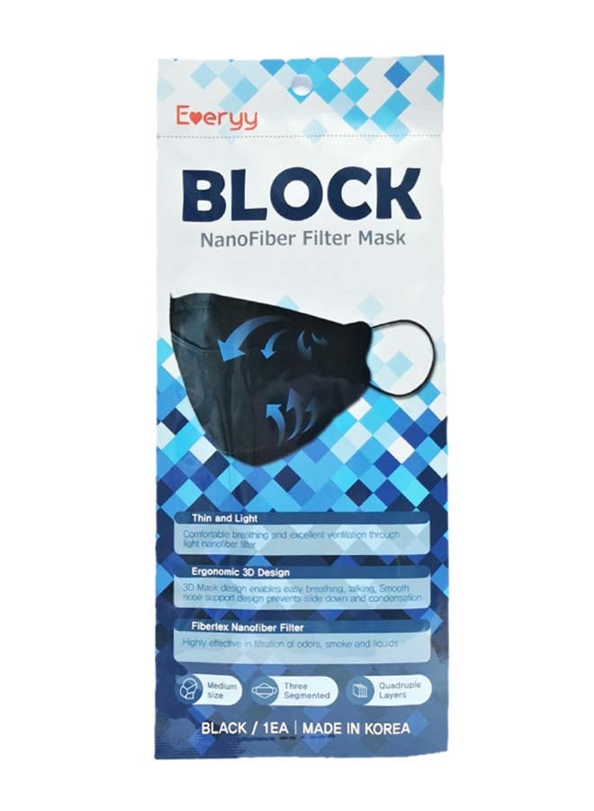 Everyy Block Nano Fiber Filter Mask Black For Adults - Image 1