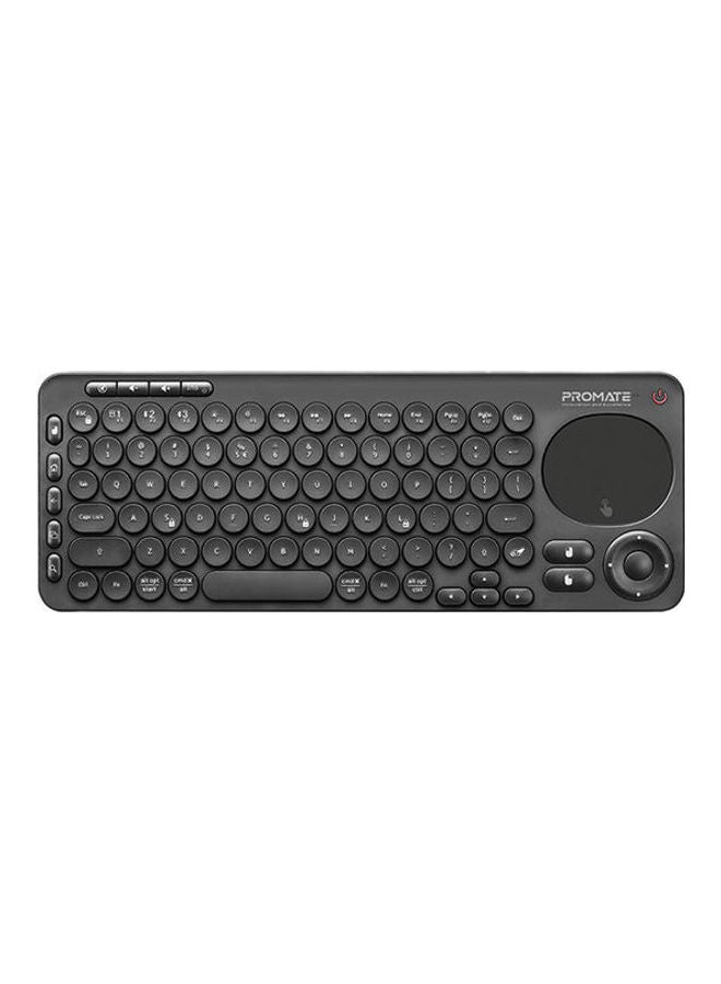 PROMATE - Dual Mode Portable Wireless Multimedia Keyboard with Touchpad Black - Image 1