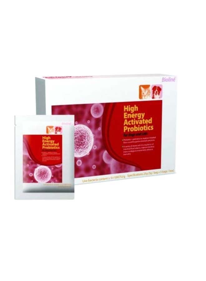 Bioline Activated Probiotics For Dogs & Cats Multicolour 25grams