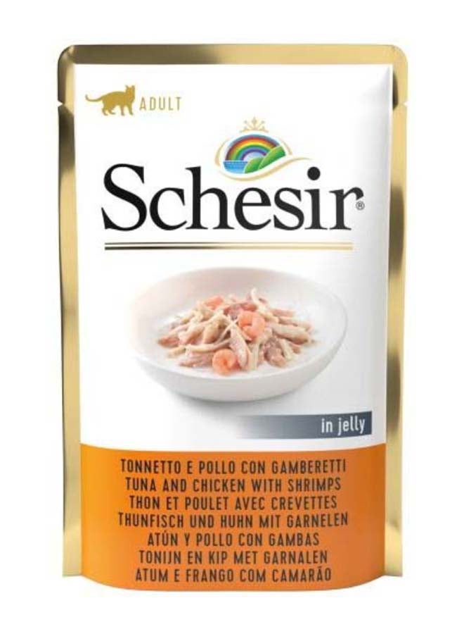 Schesir Cat Pouch Jelly Tuna Chicken Shrimps 85g