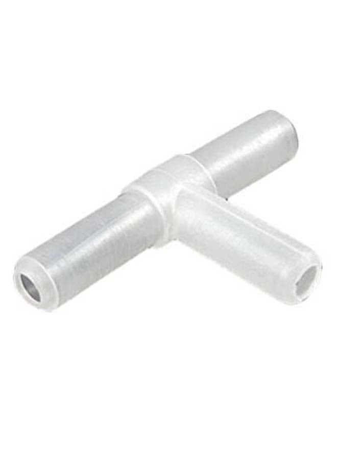 كيه دبليو وزون وصلة على شكل حرف T للأنابيب الهوائية أبيض