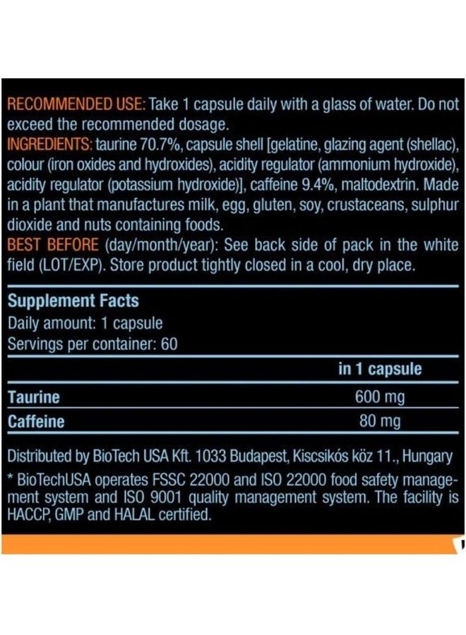 BioTech - Biotech USA Caffeine + Taurine Food Supplement - Image 1
