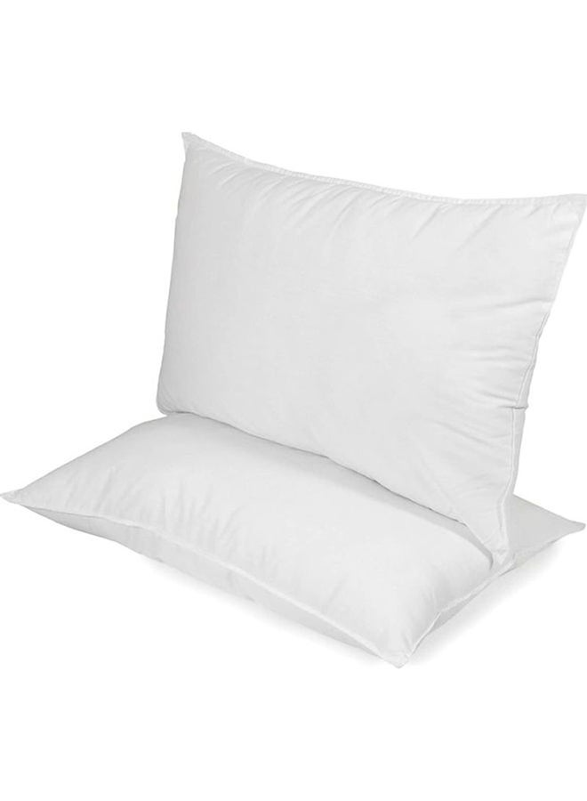 Maestro 2-Piece Solid Bed Sleeping Pillow Set Cotton White 48x70cm  - Image 1