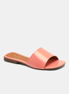 Casual Plain Flat Sandals Peach