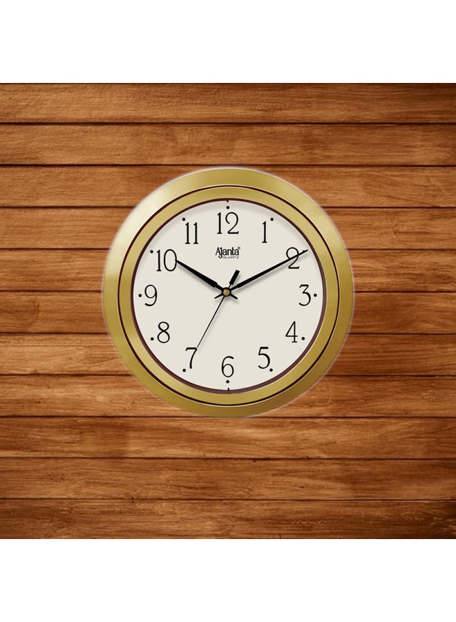 أجانتا ساعة حائط بتصميم بسيط ذهبي-أبيض - Image 2
