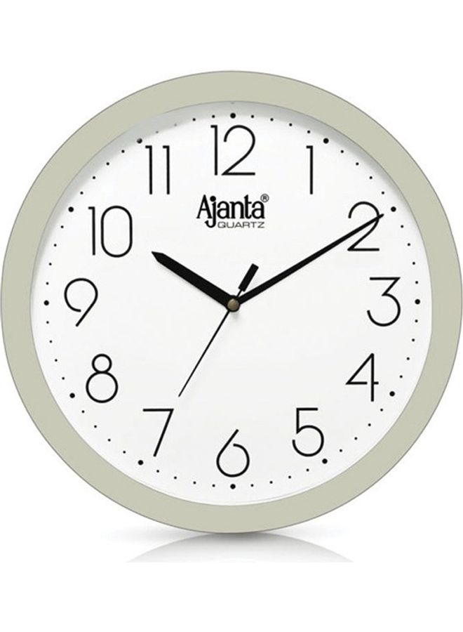 أجانتا ساعة حائط بتصميم بسيط وأنيق طراز 957 أبيض - Image 1