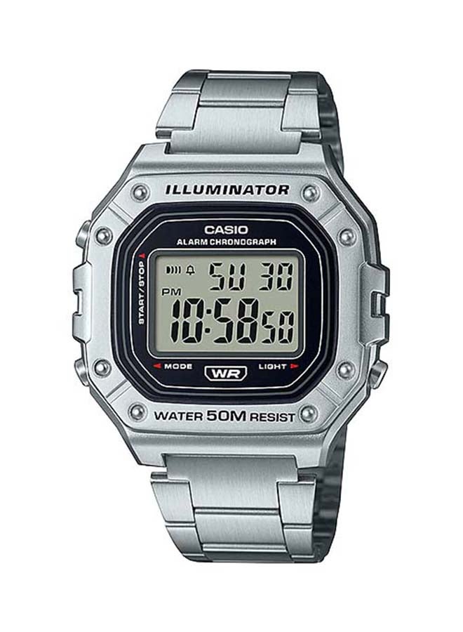 CASIO - Men's Wrist Watch W-218HD-1AVDF - 44 mm - Silver - Image 1
