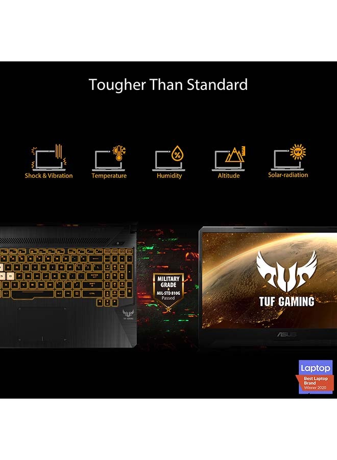 ASUS - TUF Gaming FX505D Laptop With 15.6-Inch Display, AMD Ryzen 7 3750H Processor/16GB RAM/512GB SSD/4GB NVIDIA GeForce GTX1650/Win10/Arb-KB English/Arabic Gun Metal - Image 1