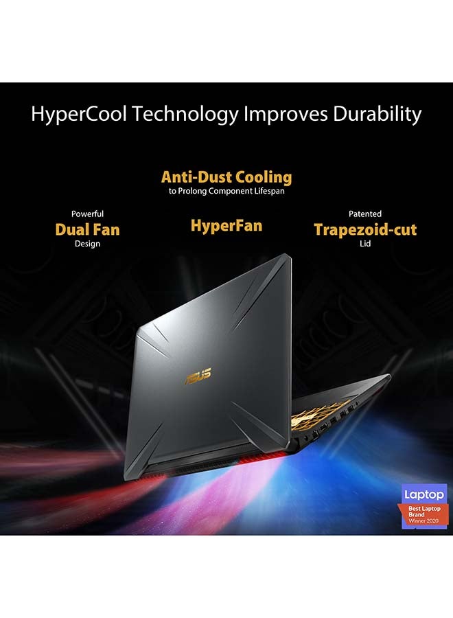 ASUS - TUF Gaming FX505D Laptop With 15.6-Inch Display, AMD Ryzen 7 3750H Processor/16GB RAM/512GB SSD/4GB NVIDIA GeForce GTX1650/Win10/Arb-KB English/Arabic Gun Metal - Image 1