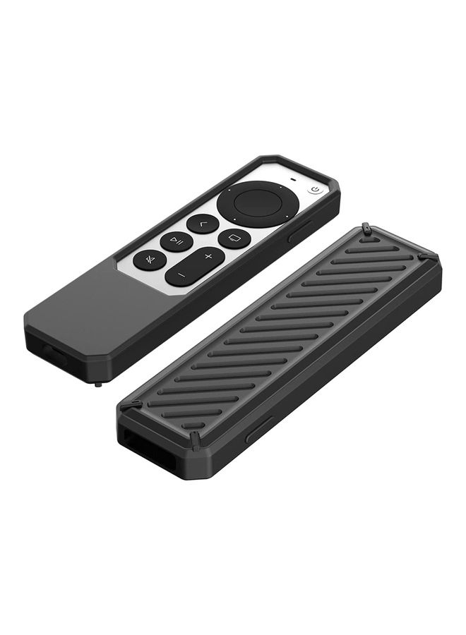 Silicone Protective Case For Apple TV Remote Black  - Image 2