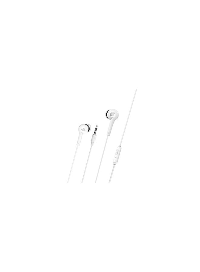 Oraimo Conch In-Ear Strong Bass Wired Earphone with Mic White - Image 1
