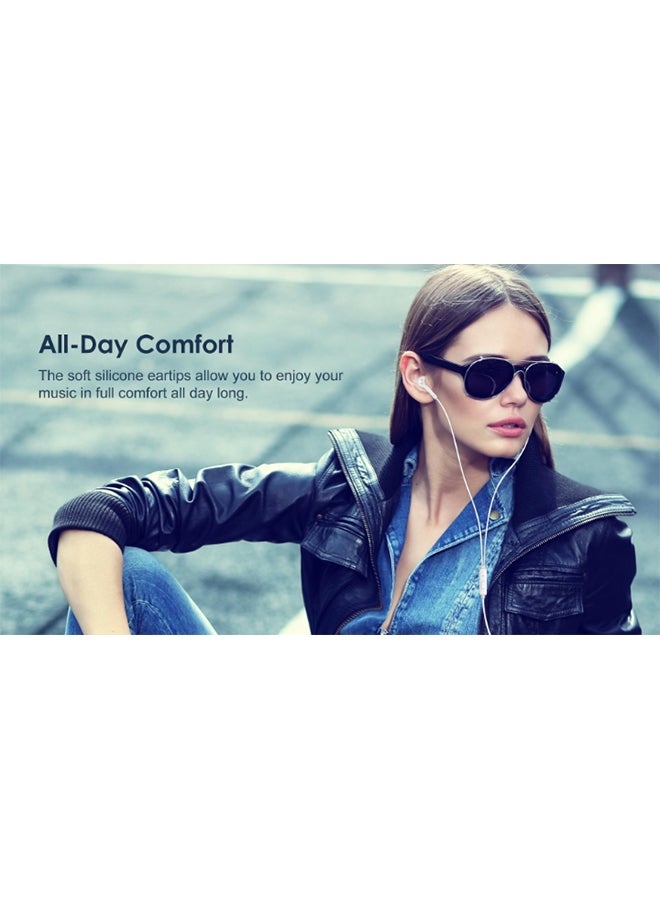 Oraimo Conch In-Ear Strong Bass Wired Earphone with Mic White - Image 4