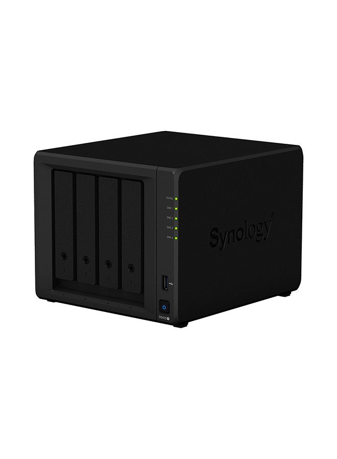 سينولوجي - جهاز تخزين شبكي NAS Diskstation DS420+ مزود بعدد 4 فتحات، وذاكرة DDR4 سعة 2 جيجابايت أسود - Image 1