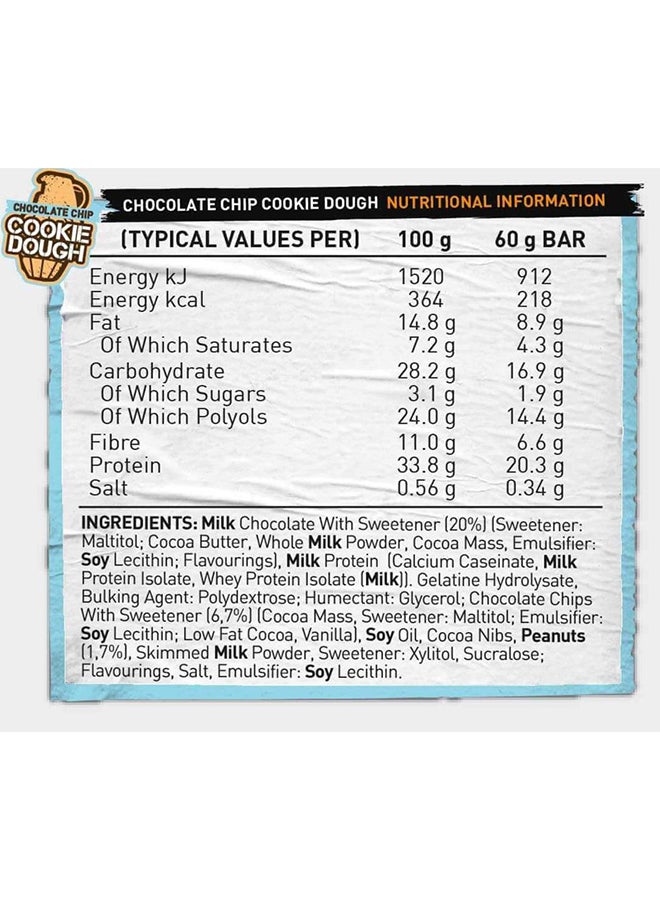 Grenade Chocolate Chip Cookie Dough Carb Killa High Protein Bar 60grams - Image 2