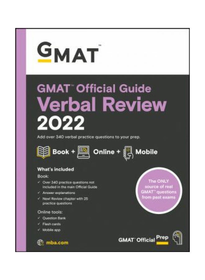 GMAT Official Guide Verbal Review 2022: Book + Online Question Bank Paperback English by Gmac (Graduate Management Admission Council) - 2021 