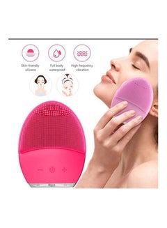 Lina Mini Silicone Ultrasonic Facial Cleanser Brush Fucshia - v1627890567/N49679984A_1