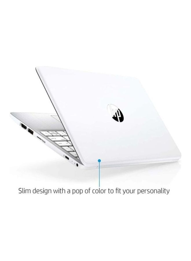 HP - Stream 11-ak0005nx Laptop With 11.6-Inch Display, Celeron Processor/4GB RAM/64GB eMMC Flash Drive/Intel UHD Graphics/Windows 10 + USB Optical Mouse + Protective Sleeve + Cruzer Blade USB Flash Drive English/Arabic White/Black - Image 1