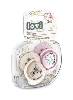 Lovi silicone Dynamic Soother 3-6 M 2 pcs Notch Wild Soul girl - v1627891853/N49680614A_1