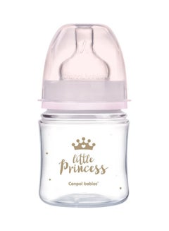 Canpol babies EasyStart Anti-colic Wide Neck Bottle 120ml PP ROYAL BABY pink