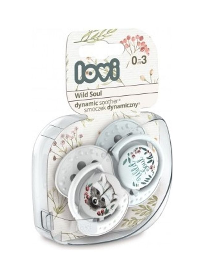lovi Lovi silicone Dynamic Soother 0-3 M 2 pcs Notch Wild Soul BOY  - Image 2