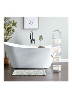 Home Center Blanc 4-Tier Storage Basket White-Silver 19X21X109cm  - Image 2