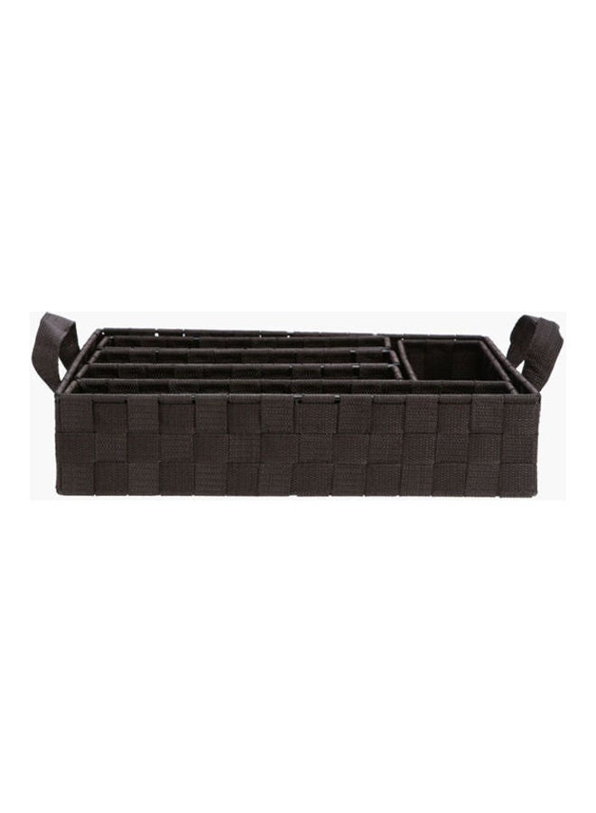 Home Center - Lock Drawer Organizer - Set Of Six Brown 7.6cm - Image 1