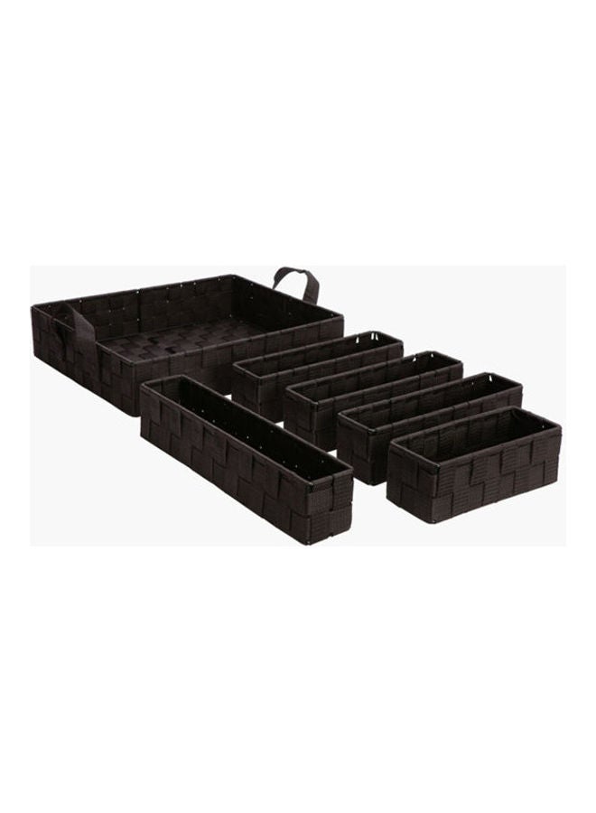 Home Center - Lock Drawer Organizer - Set Of Six Brown 7.6cm - Image 1