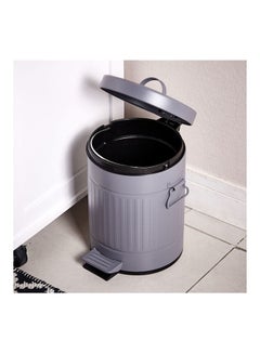 Home Center Retro Pedestal Touch Trash Can Grey 20X20X30cm  - Image 2