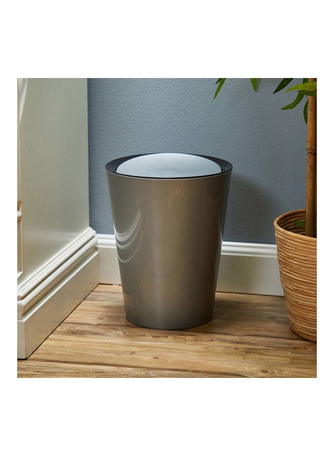 Home Center Round Trash Can With Lid Multicolour 8.5Liters - Image 1