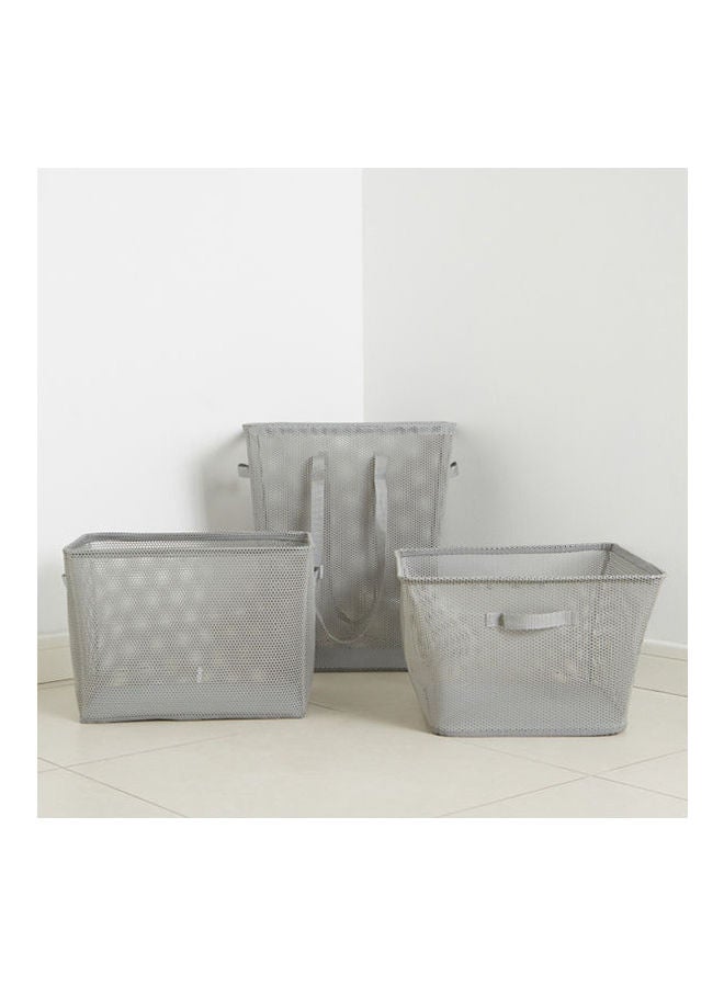Home Center Mesh Large Laundry Basket Grey 31.9X45.9X58cm - Image 2
